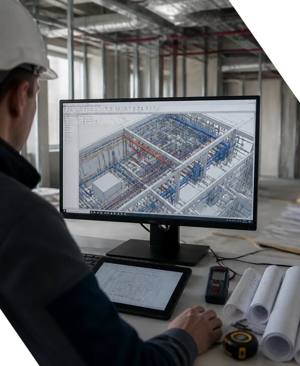 Создание BIM модели инженерных сетей для объектов в Спасске-Дальнем